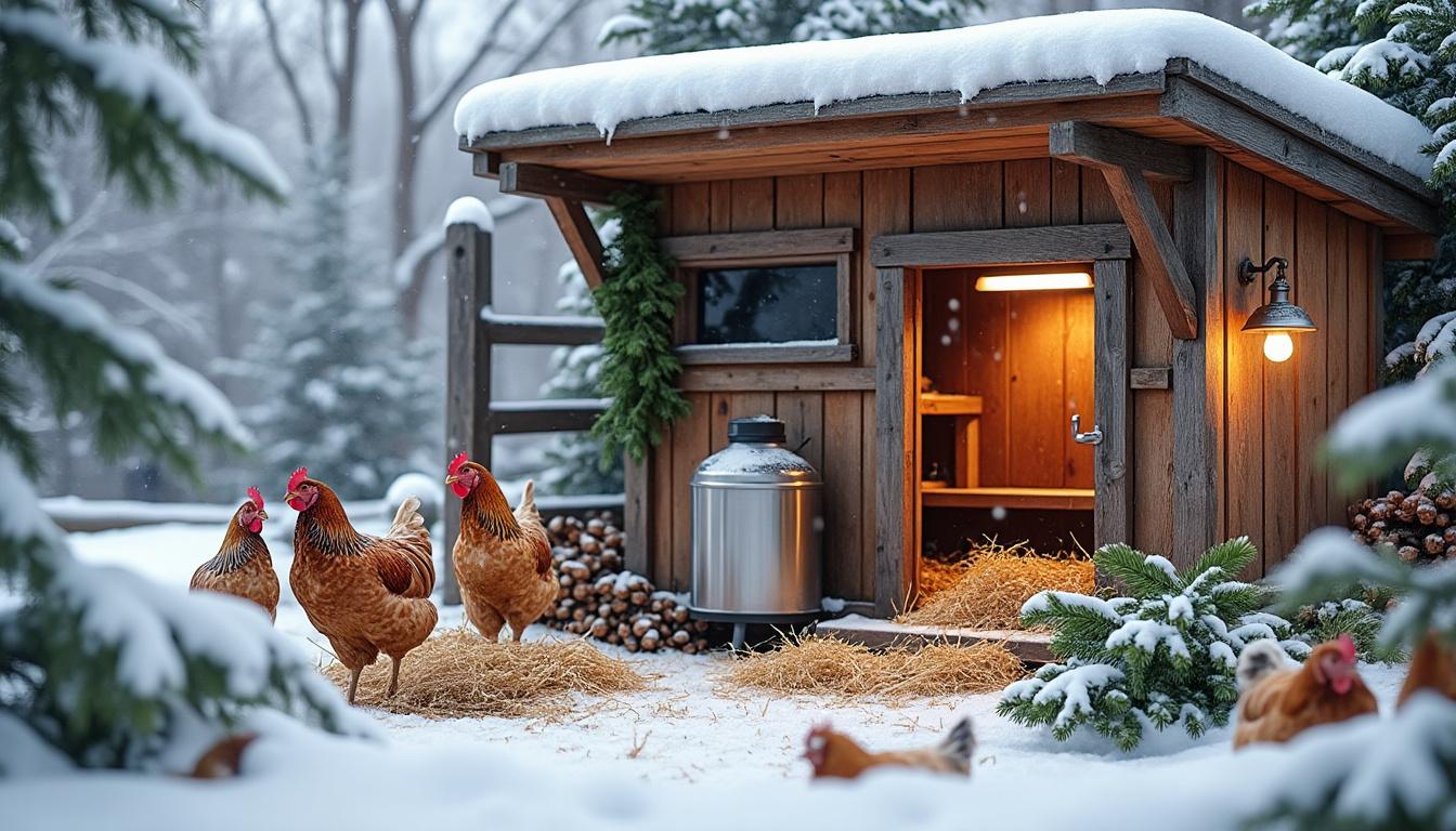 découvrez les accessoires indispensables pour protéger et chauffer votre poulailler en hiver, assurant confort et sécurité à vos poules durant les mois froids.