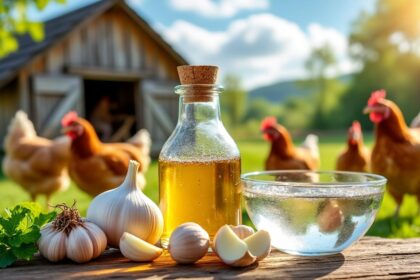 découvrez les bienfaits de l'ail et du vinaigre de cidre pour vos poules ainsi que les modes d'emploi pour les intégrer facilement à leur alimentation et améliorer leur santé.