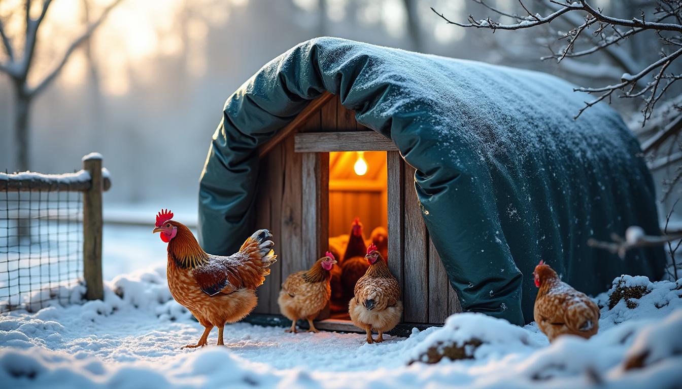 découvrez l'utilité d'une bâche thermique pour poulailler en hiver et comment elle protège vos poules du froid tout en améliorant leur confort.