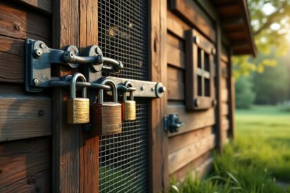 découvrez nos cadenas et serrures spécialement conçus pour poulaillers afin d'éviter les intrusions et protéger vos volailles en toute sécurité.