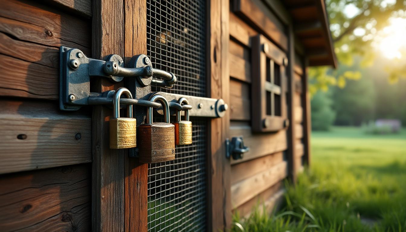 découvrez nos cadenas et serrures spécialement conçus pour poulaillers afin d'éviter les intrusions et protéger vos volailles en toute sécurité.