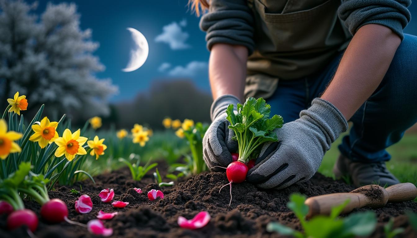 découvrez comment semer des radis en harmonie avec les phases de la lune pour un jardin réussi en janvier [année]. suivez nos conseils pratiques pour optimiser votre récolte et profiter de radis savoureux toute la saison.
