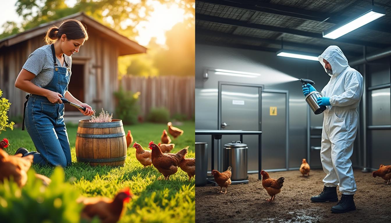 découvrez les avantages et inconvénients des désinfectants naturels et chimiques pour poulailler afin de faire le meilleur choix pour la santé de vos volailles et l'environnement.