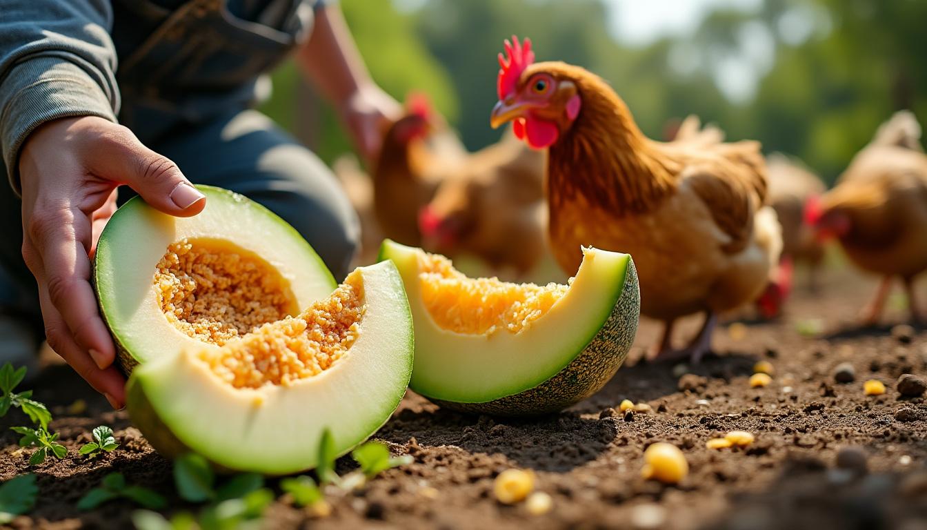 découvrez si le melon est un aliment sûr et adapté pour vos poules. apprenez les bienfaits, les précautions et les recommandations pour nourrir vos volailles avec du melon.
