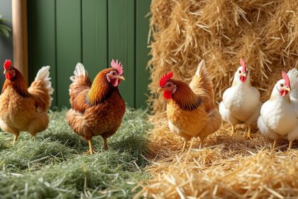 comparez les avantages de la paille de chanvre et de la paille classique pour votre poulailler et choisissez la meilleure option pour le confort et la santé de vos poules.