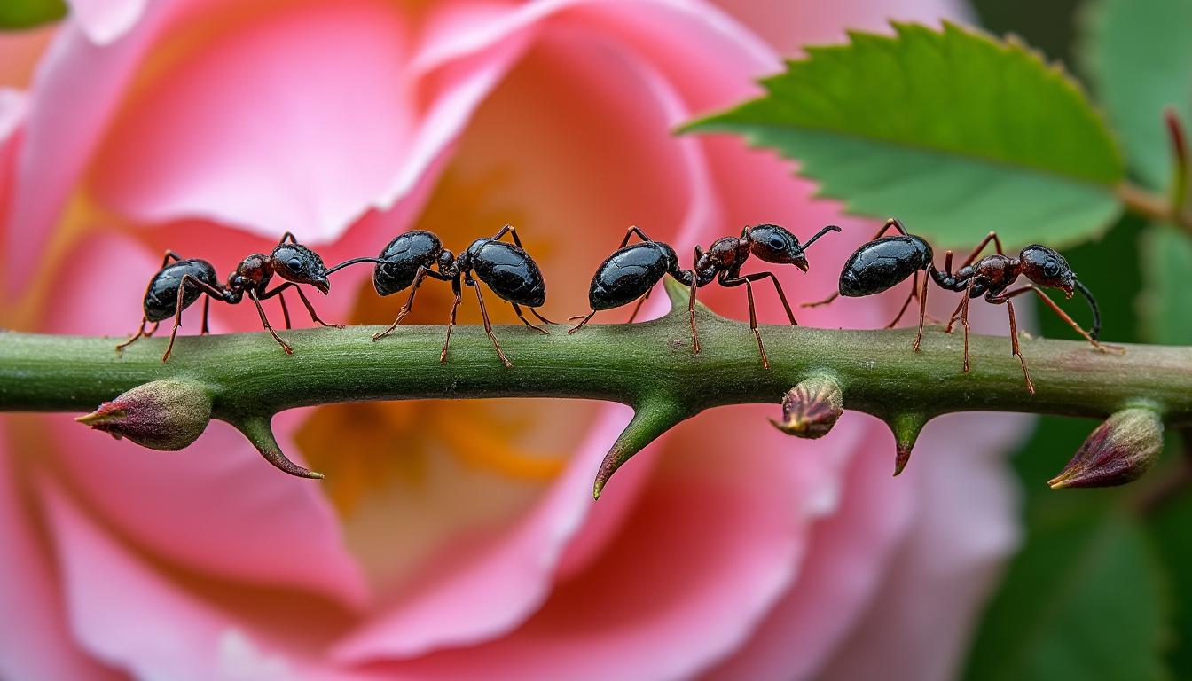 découvrez pourquoi les fourmis protègent les pucerons sur vos rosiers et le lien méconnu entre eux. apprenez comment agir rapidement pour préserver la santé de vos plantes.