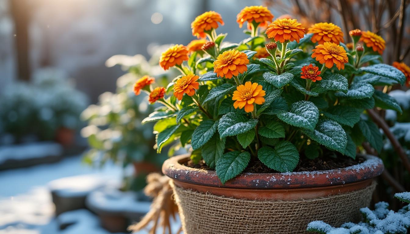 découvrez nos meilleures astuces pour faire survivre votre lantana en pot pendant l'hiver et le garder florissant malgré le froid.