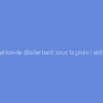 Application de désherbant sous la pluie : est-ce recommandé ?