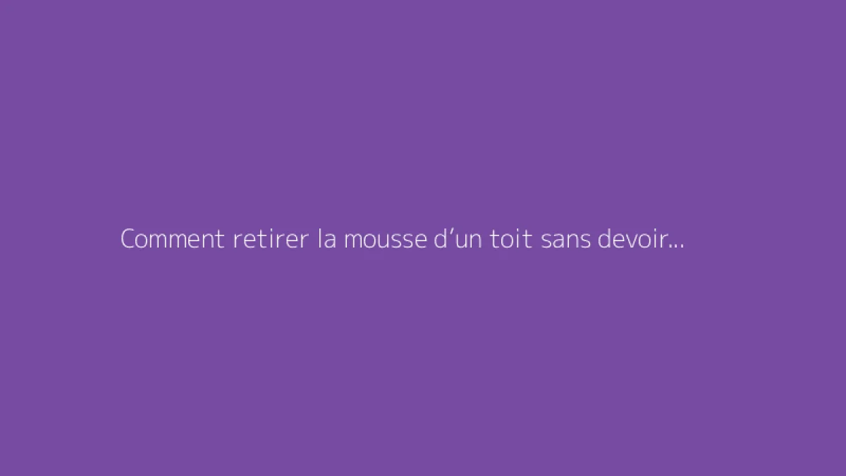 Comment retirer la mousse d’un toit sans devoir y monter
