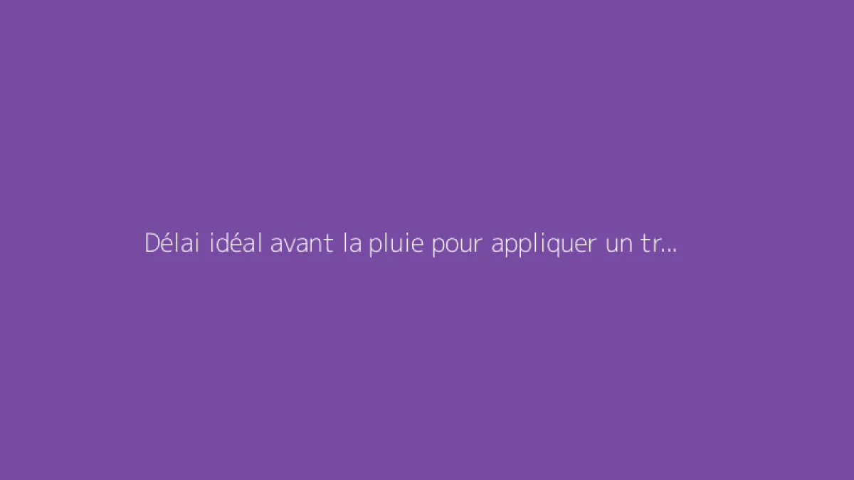 Délai idéal avant la pluie pour appliquer un traitement anti-mousse sur le toit
