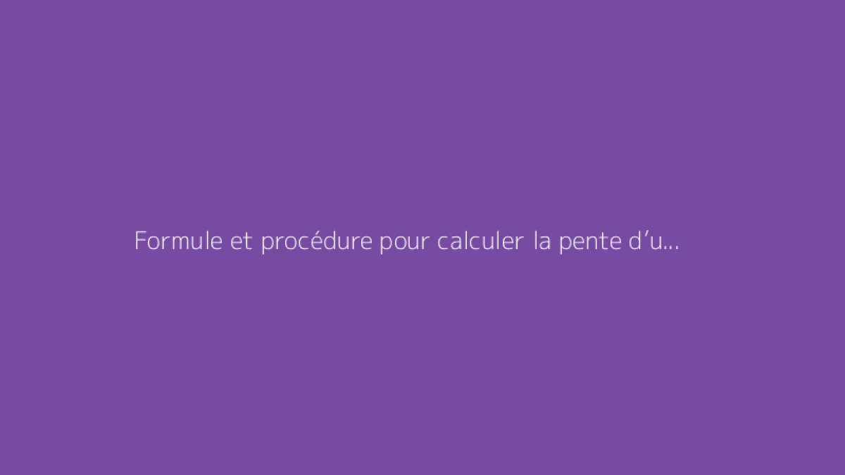 Formule et procédure pour calculer la pente d’un toit