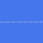 Guide pas à pas pour construire une serre de jardin
