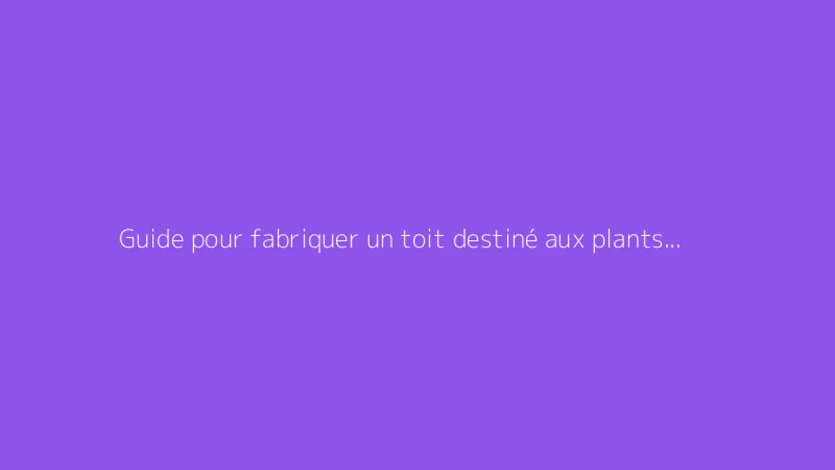 Guide pour fabriquer un toit destiné aux plants de tomates