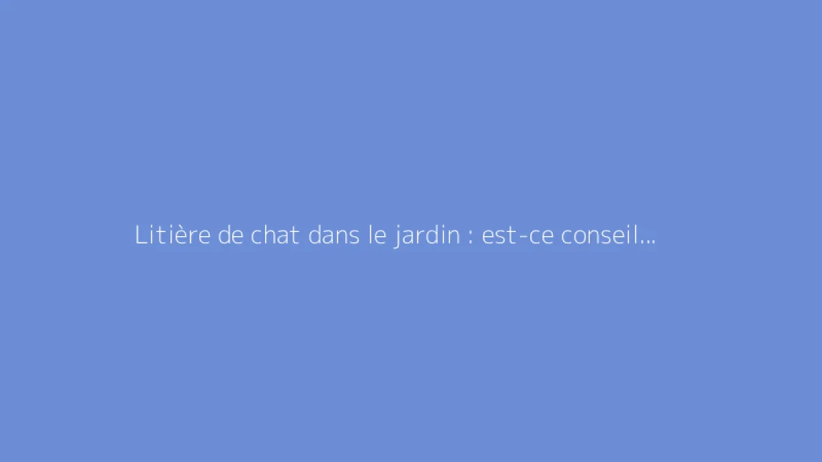 Litière de chat dans le jardin : est-ce conseillé ?