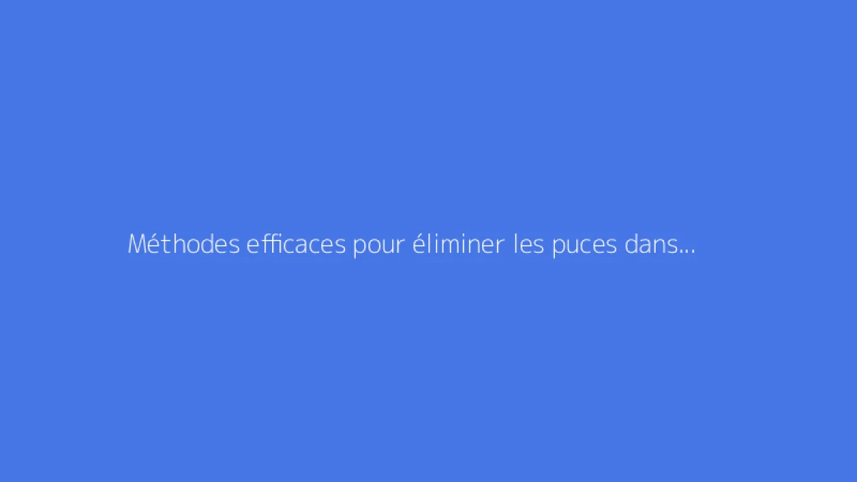 Méthodes efficaces pour éliminer les puces dans un jardin