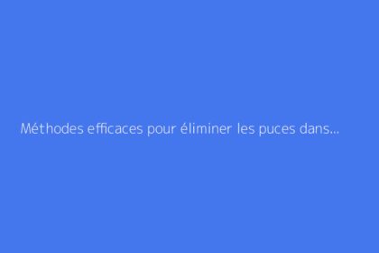 Méthodes efficaces pour éliminer les puces dans un jardin
