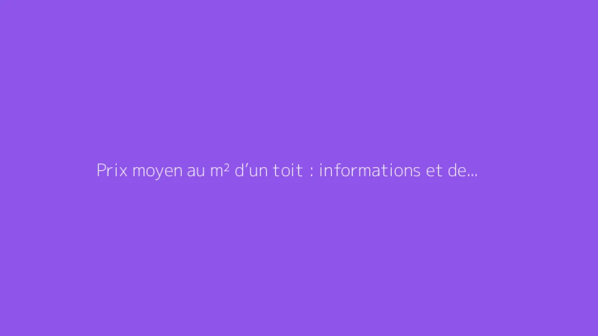 Prix moyen au m² d’un toit : informations et devis habituels