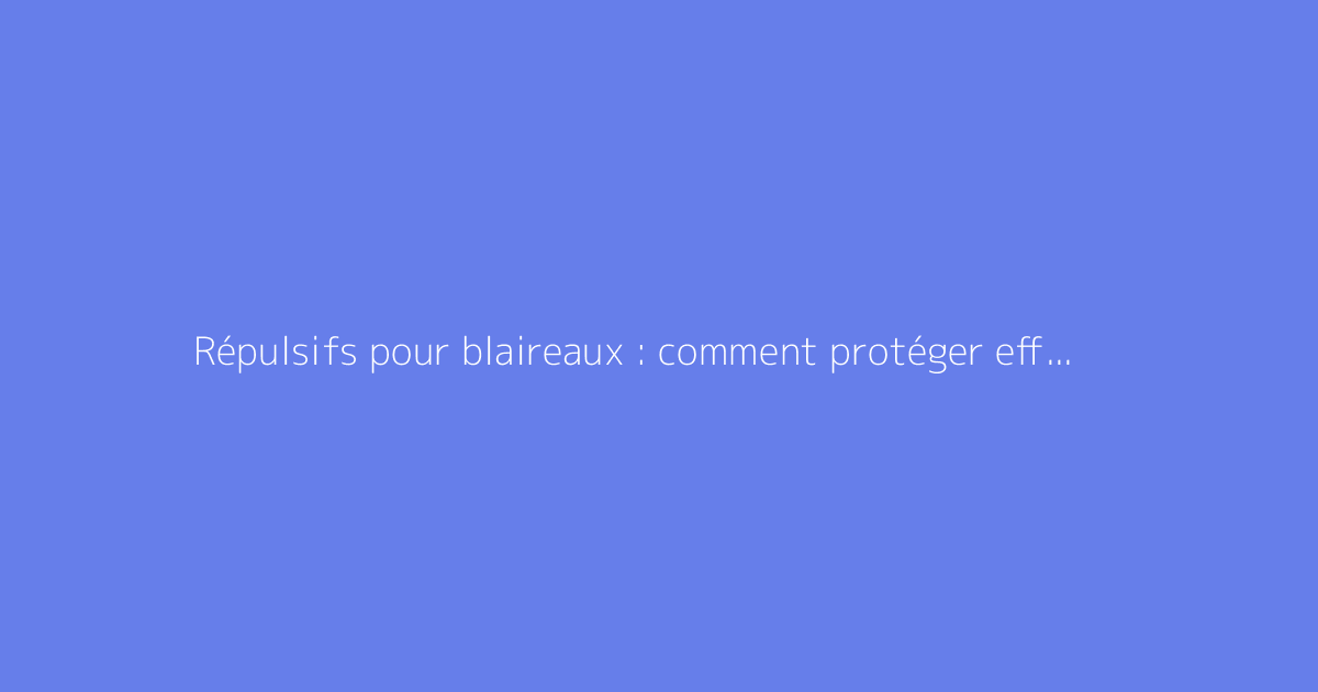 Répulsifs pour blaireaux : comment protéger efficacement son jardin