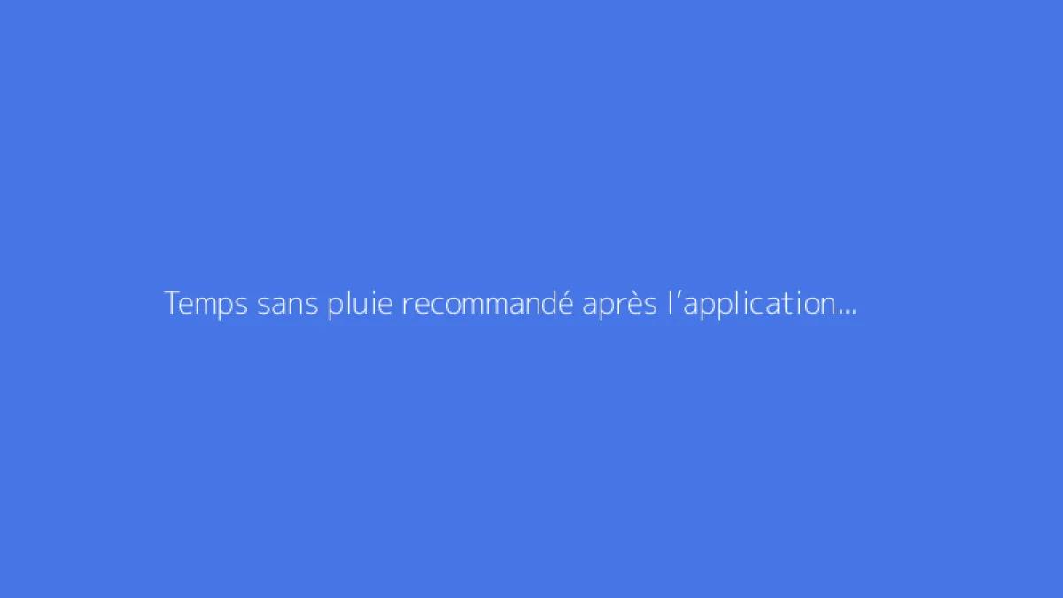 Temps sans pluie recommandé après l’application d’un désherbant