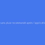 Temps sans pluie recommandé après l’application d’un désherbant