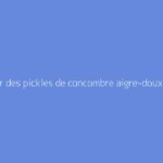 Préparer des pickles de concombre aigre-doux maison facilement
